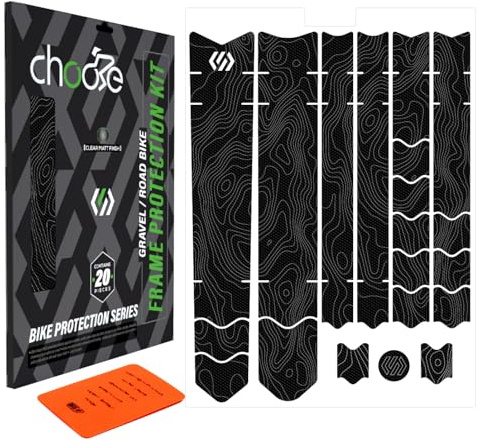 CNCLOL Fahrrad Rahmenschutzfolie für Rennrad/Gravel/MTB/Ebike/Downhill&Enduro, Fahrrad Lackschutzfolie Rahmenschutz Kit-Fahrrad Rahmen Schutz Schutzfolie Set Vollständiger Schutz
