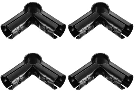QUARKZMAN 4 Piezas Conector de Tubo Estructural de 90 Grados, Conectores Metálicos de 3 vías de 1-1/8