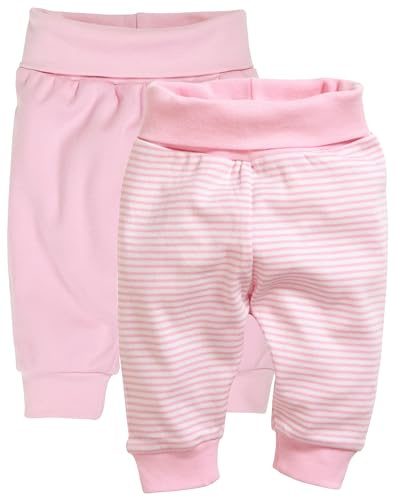 Playshoes Baby pumpbyxor joggingbyxor 2-pack, Ringel uni rosa, 98