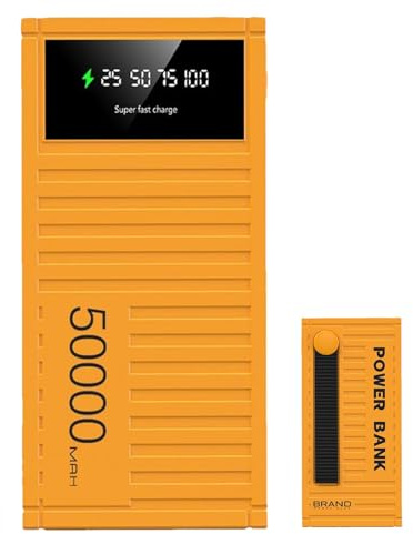 Po Wer Bank 50000mAh | Chargeur Portable Sans Fil | Banque D'alimentation Sans Fil Magnétique | Banque D'alimentation Solaire, Doubles Sorties USB, Batterie Externe À Charge Rapide Pour Smartphones, T