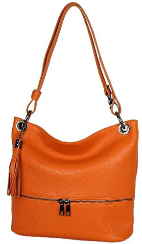 AmbraModa GLX37 - Sac à main italien pour femme - Sac à bandoulière en cuir pour femme