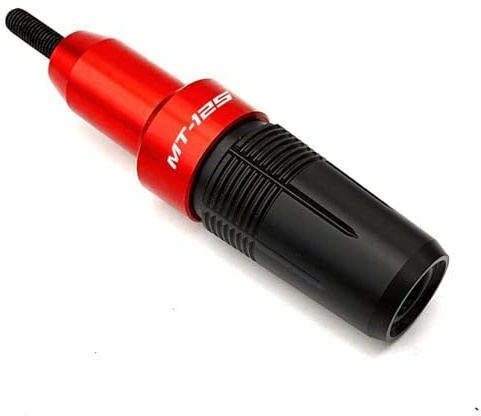 NMBZVE Crash Bar Protectors Motorcycle Frame Exhaust Sliders Crash Protector Pads Crash Slider For MT125 MT 125 MT-125 YZF R125 YZFR125(Red a)