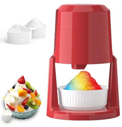 Máquina de hielo afeitado para golosinas caseras, máquina de conos de nieve apta para niños con molde de hielo reutilizable, perfecta para granizados y cócteles