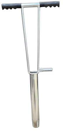 Post Hole Digger, Portable Manual Bamboo Planting Digging Tool with Handle for Patio, Gardening, Fence, 30cm height