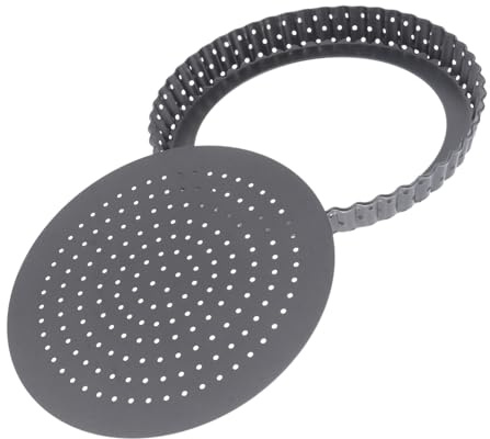 DECORNIJIA Molde Para Pizza y Bandeja Para Hornear 20 Cm Acero Al Carbono Antiadherente Con Base Desmontable Para Tartas y Quiches, Herramienta De Repostería Para Horno Hogar