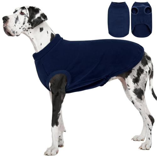 AOFITEE Hundepullover Grosse Hunde, Winter Warmer Fleece Hundemantel XXL | Weicher Hunde Pullover Fleece Hundepulli, Elastisch Hundeweste Pyjama Winterjacket Winddichter Pullover Labrador Windhund