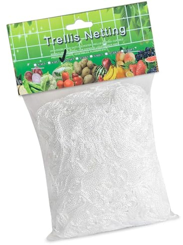 Gartennetz, weiß, abriebfest, schweres Polyester, Kletternetz für Pflanzen, Tomaten, Outdoor-Gartenzubehör, platzsparend, vertikal, Gartennetz