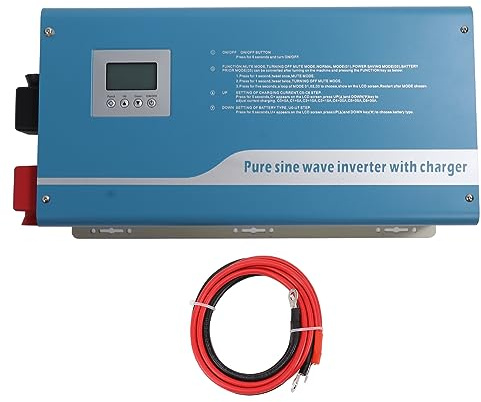 Inverter Solar de Onda sinusoidal de Yizisecce Pure, de alimentación de Montaje de Pared de 1.5kW, para generador Solar, Salida de 110VAC/220VAC/230VAC, Pantalla LCD, Alta (12V)