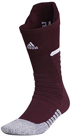 adidas Unisex Adizero Fußballsocken (1 Paar) Gepolsterte Herren, Damen, Kinder, Teamsport Crew Sock, Team Maroon/White, L