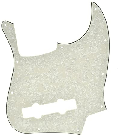 Dopro 5 Saiten Jazz Bass Pick Guard J Bass Scratch Plate for USA/Mexican Fender 5 String Jazz Bass Aged Pearl