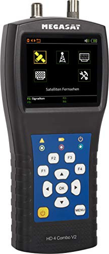 Megasat HD 4 Combo V2 – Messgerät, Sat, Kabel, DVB-T2, 6,9 cm Farbdisplay | Für DVB-S, DVB-S2, DVB-T, DVB-T2, DVB-C, 6,9 cm Farbdisplay, Unicable, Spektrumanalyse, Akku