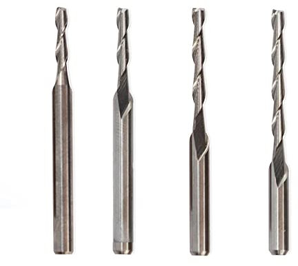 2 Flute Spiral End Mill CNC Flat End Milling 3.175mm Router Bits Thread Cutter Mill 10pcs Tungsten Carbide Steel Drill Bits-2.0x3.175x22mm