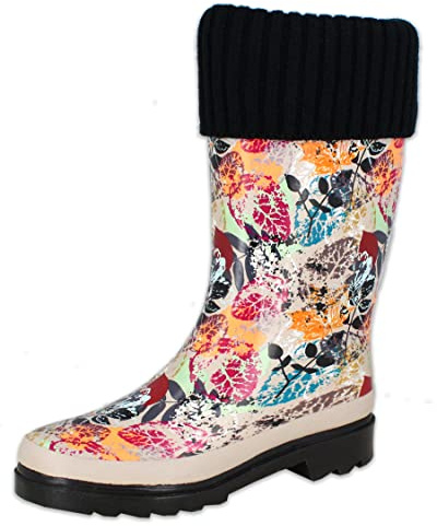 Beck Femme Wellington Boots Bottes Tendance, Multicolore, 39 EU