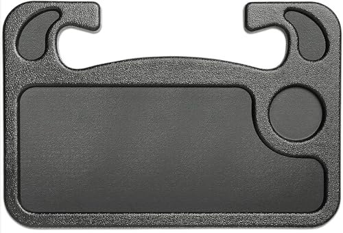 Bz&Rl Autolenkrad Schreibtisch: Multifunktionales Tablett mit Becherhalter für Laptop, Essen und iPad - Universelle Passform, Schwarz (42 x 28 x 2cm), ideal für die meisten Fahrzeuge