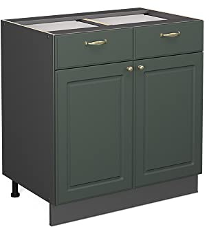 ViccoKöksunderskåpFame-Line,Grönt och guld lanthus,80 cm utan bänkskiva