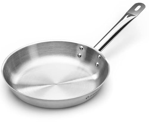 Forgast Poêle à Frire | Diamètre ⌀ 32 cm | Acier inoxydable | Acier satiné | Convient aux tables de cuisson à induction, à gaz et électriques | Résistant aux rayures | Lavable au lave-vaisselle
