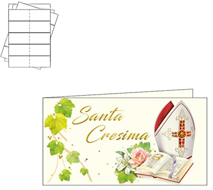 ARKRAFT Lot de 40 cartes de vœux personnalisables en sainte confirmation avec PC (Cresima SC2)
