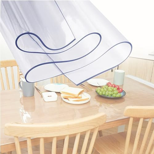 JoboJi Transparente Tischschutzmatte Tischschutz Tischdecke 40 x 60, 50 x 120, 60 x 150, 80 x 135, 90 x 180 cm Tischfolie Schreibtischunterlage PVC für das Malen von Kindern (Size : 140x170cm)