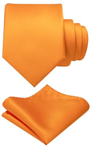 JEMYGINS Herren Krawatte mit Matte Oberfläche inklusive Einstecktuch Set