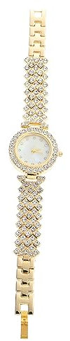 VALICLUD Diamantuhr Für Frauen Golduhr Mit Strasssteinen Damenuhr Als Deko-Element Für Alltag Und Partys