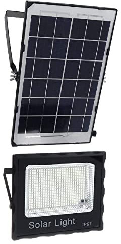 ASerZenith Grandeals 567 Proiettore a LED 300W Lampada Solare Faretto Portatile Proiettore Strada Luce da Giardino Lampada da Parete Impermeabile Illuminazione per Esterni