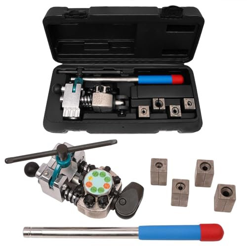 SEEKSELF Kit d'Outils d'Evasement de Tuyau de Frein, 45 Degrés Évasements Simples, Doubles et à Bulles pour Tuyaux de 3/16, 1/4, 5/16, 3/8 Pouces (4,75mm 6,35mm 8mm 9,5mm)