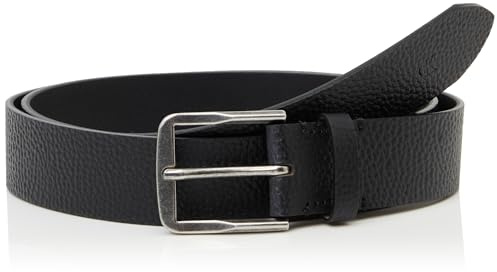 Calvin Klein Uomo Cintura Classic Flat 3,5 cm Cintura in Pelle, Nero (Black/Antique Silver), 100 cm