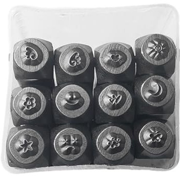 Set di 12 scalpelli in metallo, set di strumenti per la punzonatura e l'intaglio