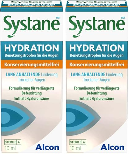 Systane HYDRATION Augentropfen ohne Konservierungsmittel, 1 x 10ml (Packung mit 2)