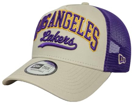 New Era A-Frame Trucker Cap - Script Los Angeles Lakers