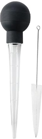 Seringue à Jus De Viande - Seringue à Marinade en Acier Inoxydable pour Viandes | Injecteur de Liquides Chauds | Seringue avec Brosse de Nettoyage pour Liquides Chauds et Viandes, Accessoires pour