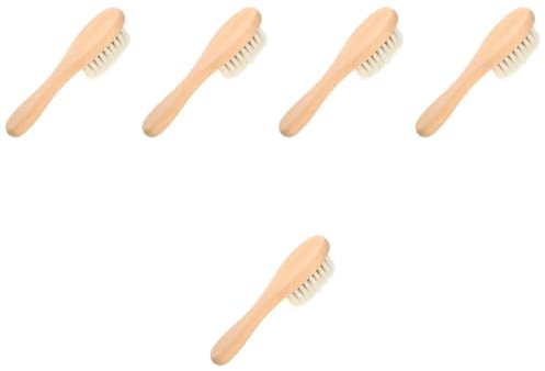 KOMBIUDA 5 Stück Wäschebürste aus Ziegenhaar Sanfte für Empfindliche Stoffe für Strickwaren Wiederverwendbar Effektive Fleckenentfernung Haushaltsreinigungswerkzeug
