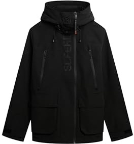 Superdry Homme Veste Coupe-Vent EMB Ultime, Stealth Black, XXL
