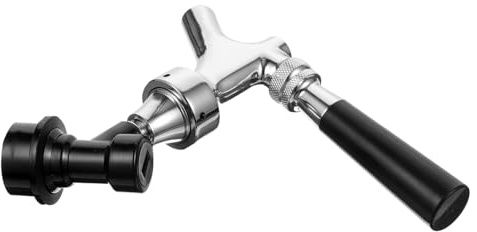 Zerodeko Grifo de Cerveza Inoxidable para Barril Grifo para Cerveza Artesanal con Antipolvo Fácil Instalación para Barra Casa y Picnic Portátil