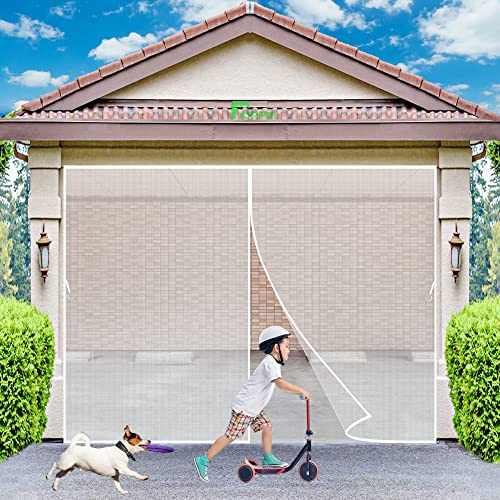 Magnetic Fly Screen Curtain for Doors 200x220 cm Keep Out Mosquitoes & cts Easy No Tool Installation Fits Single & Sliding Doors White Fresh Air Access