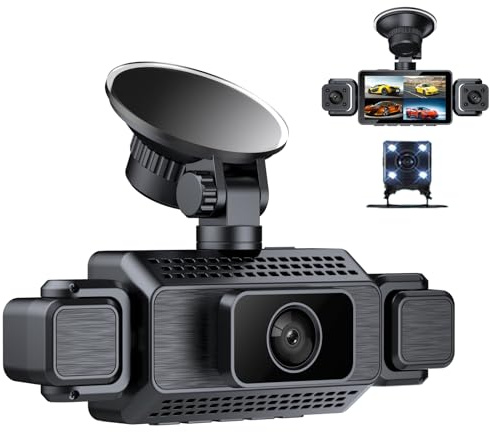 Shkalacar 4 kanaler-dashcam, främre 1080p och 480p bakre kameror, parkläge, loop-inspelning, vidvinkel, kollisionsdetektering, för fordonsövervakning, dag/natt,