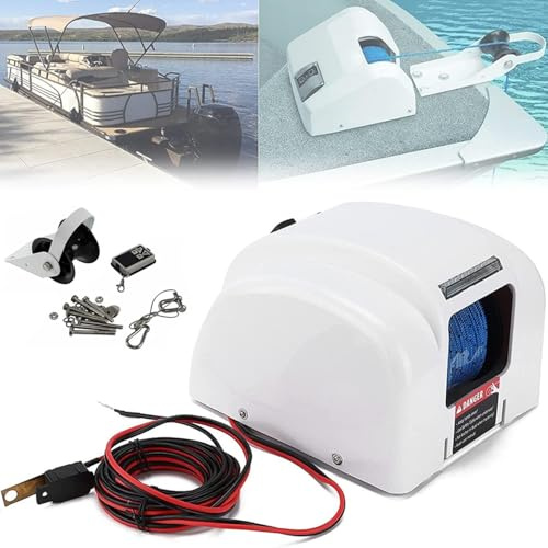 Anchor Winch Kit, 25lbs 12V Electric Windlass for Marine Boating in Freshwater and Saltwater