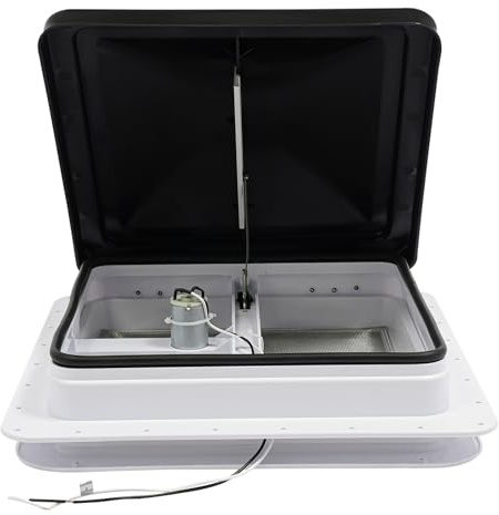 Fenêtre de toit ventilée - Clair - Fenêtre de toit transparente - Ventilateur de toit avec fenêtre d'écran - Fenêtre de toit fermée - Étanche - Pour caravane - 42 x 42 cm