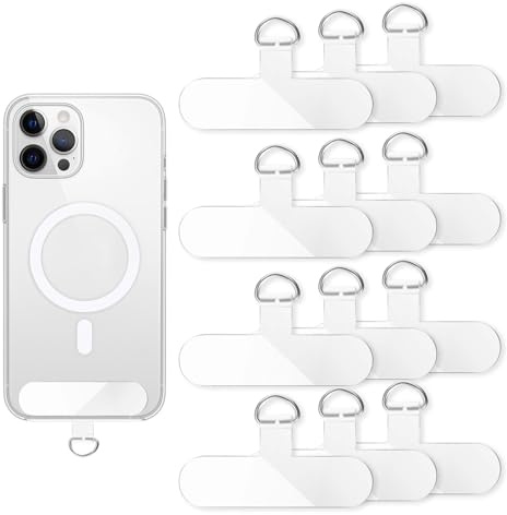 LXUEJIE 12 Stycken Universal Mobiltelefonkedjor Genomskinliga Pads Mobiltelefonkedja Transparent