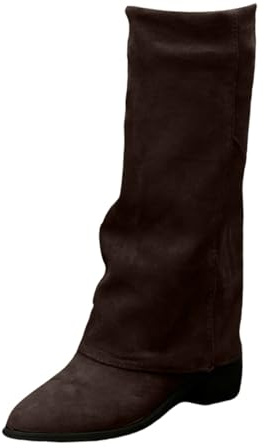 Slouchy Boots Brown – dam vinterskor 38 knästövlar lätta hajstövlar eleganta vinterstövlar varma vinterstövlar mocka damstövlar eleganta halvstövlar bekväma stövlar varma damskor