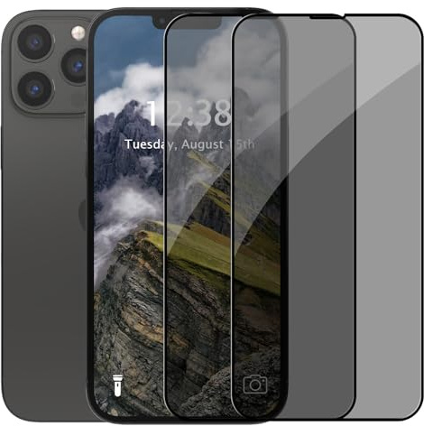SharkProten 2 Pack Privacy Screen Protector Compatible with iPhone 13 Mini,Anti Spy Private Case Friendly Anti-Scratch 9H Hardness Tempered Glass