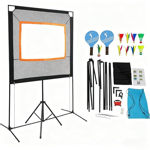 Federballnetz-Bausatz, Tragbar Schlägerspiele Sport-Set Bedminton Netz Indoor- & Outdoor-Sportspiel-Kit für Terrassen, Turnhallen, Spielplätze, Strände, Parks