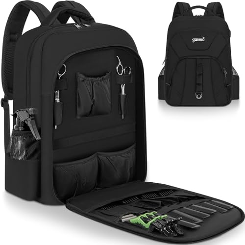 IPEB Friseur Werkzeugtasche, Clipper und Zubehör Organisator,Schwarz