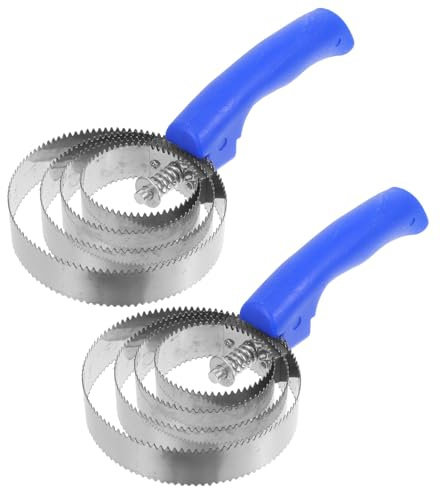 Mikikit 2 Stück Pferdepflege Edelstahl Striegel mit Ergonomischem Griff Pferdehaarbürste zum Entfernen von Haaren und Schlamm Rutschfestes Reinigungszubehör für Zufällige Zufällige Farbe