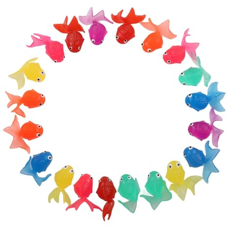 20 juguetes de baño coloridos de goma suave para niños, diversión en el agua, natación y actividades en la piscina para niños, simulación multicolor