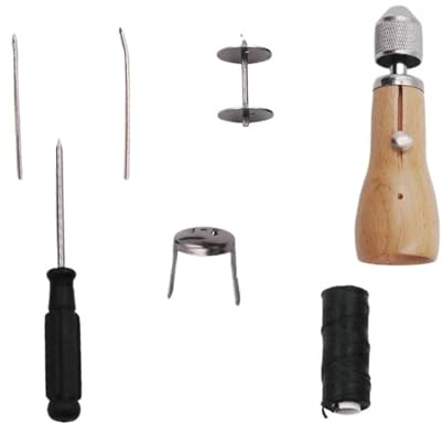 WENYOG Punteruolo per Cucire Kit Filo for punteruolo for Cucito in Pelle Fai-da-Te Macchina for Cucire Manuale Cucitrice Veloce Cuciture Artigianali in Pelle