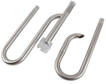 SPYMINNPOO Stainless Steel Aquarium Inflow and Outflow Pipe Set Exquisite for Water Plant Tank - Fish Tank Pipe Surface Skimmer and Outflow Set for Water Plant (16 oil removal film)