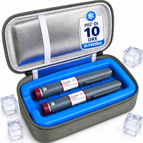 Patch Me Up Porta Insulina Termico da Viaggio Ice Block Borsa Frigo (Verde)