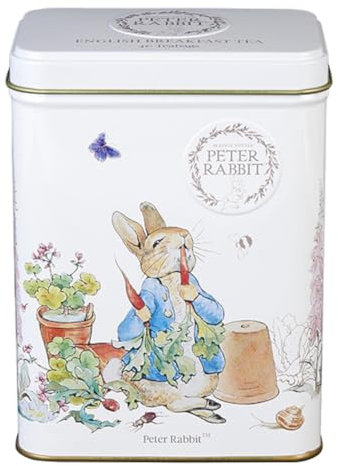 New English Teas Peter Rabbit Gift Tea Caddy with 40 English Breakfast Teabags - Beatrix Potter