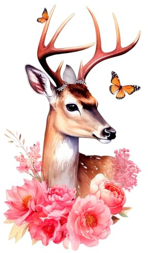 yabaduu YX021 Reh Hirsch Wandtattoo Wandsticker Aufkleber für Kinderzimmer Babyzimmer Tiere des Waldes (41cm x 74cm)